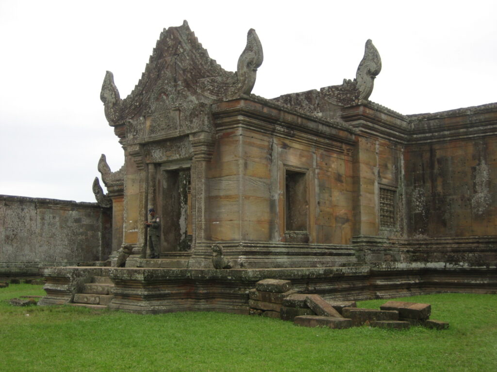Stone architecture at the Temple of Preah Vihear