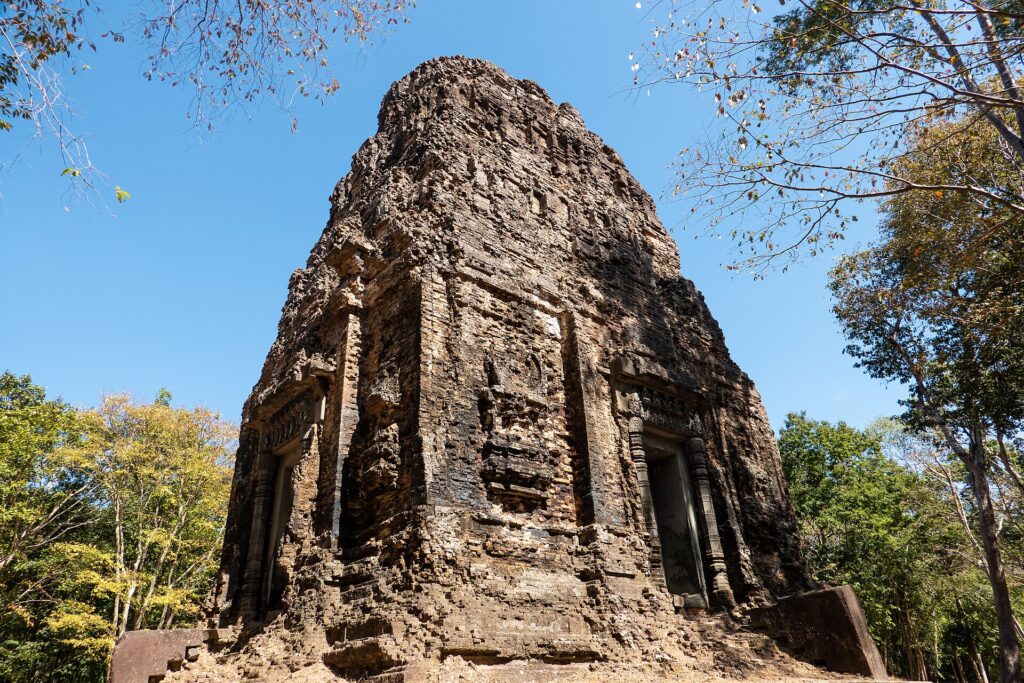A brick tower at Sambor Prei Kuk